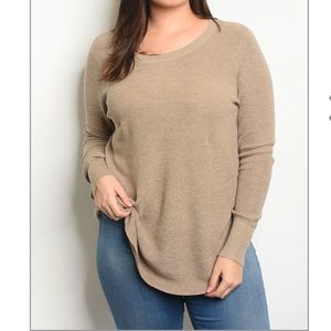 Beautiful Taupe Plus Size Sweater